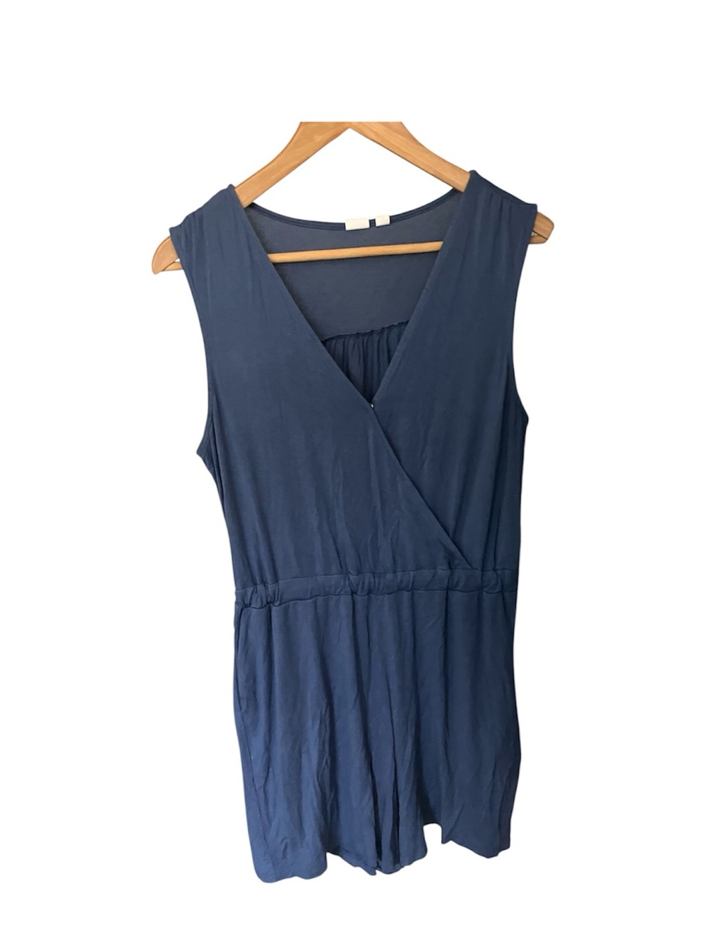 Gap Blue Sleeveless Wrap Romper S